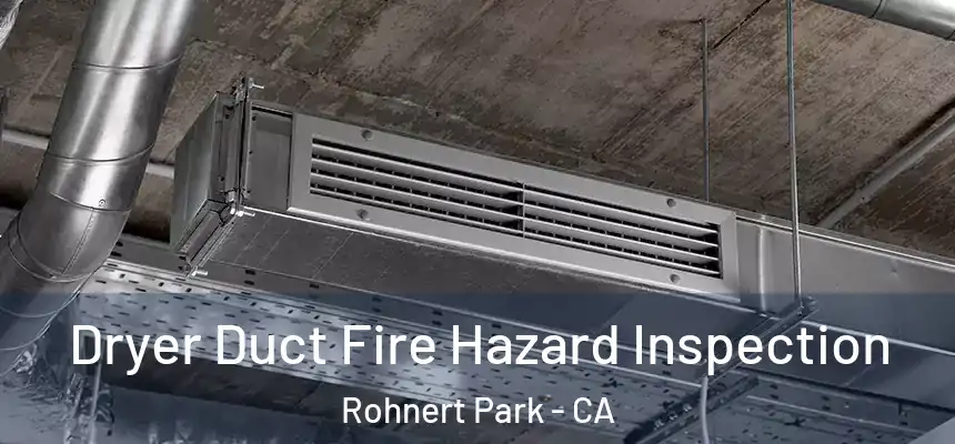 Dryer Duct Fire Hazard Inspection Rohnert Park - CA